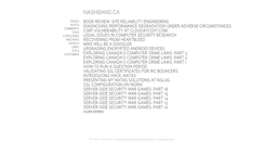 Desktop Screenshot of hashbang.ca